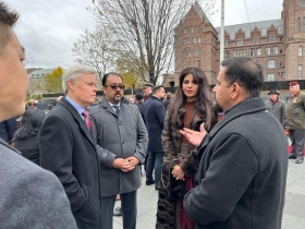 A brief discussion regarding Afghanistan’s current situation during the Remembrance Day event in the Queen’s park with His Excellency Baxter Hunt Consul General of the United States in Toronto